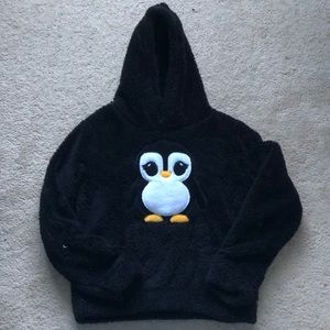 Kids Fluffy Penguin Hoodie